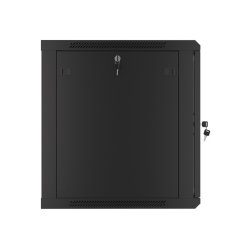 RACK CABINET 19" WALL-MOUNT 12U/600X600 (FLAT PACK) WITH GLASS DOOR BLACK LANBERG V2