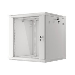 RACK CABINET 19" WALL-MOUNT 12U/600X600 (FLAT PACK) WITH GLASS DOOR GREY LANBERG V2