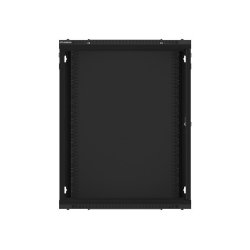 RACK CABINET 19" WALL-MOUNT 15U/600X450 (FLAT PACK) WITH GLASS DOOR BLACK LANBERG V2