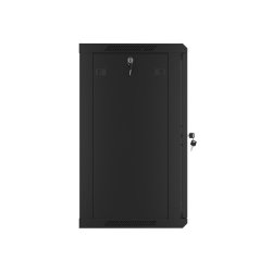 RACK CABINET 19" WALL-MOUNT 15U/600X450 (FLAT PACK) WITH GLASS DOOR BLACK LANBERG V2