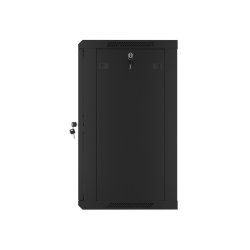 RACK CABINET 19" WALL-MOUNT 15U/600X450 (FLAT PACK) WITH GLASS DOOR BLACK LANBERG V2