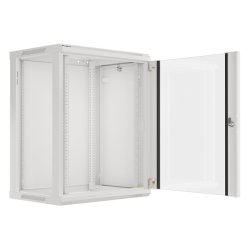 RACK CABINET 19" WALL-MOUNT 15U/600X450 (FLAT PACK) WITH GLASS DOOR GREY LANBERG V2