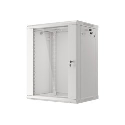RACK CABINET 19" WALL-MOUNT 15U/600X450 (FLAT PACK) WITH GLASS DOOR GREY LANBERG V2