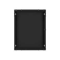 RACK CABINET 19" WALL-MOUNT 15U/600X600 (FLAT PACK) WITH GLASS DOOR BLACK LANBERG V2