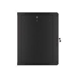 RACK CABINET 19" WALL-MOUNT 15U/600X600 (FLAT PACK) WITH GLASS DOOR BLACK LANBERG V2