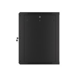 RACK CABINET 19" WALL-MOUNT 15U/600X600 (FLAT PACK) WITH GLASS DOOR BLACK LANBERG V2