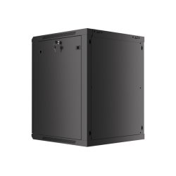 RACK CABINET 19" WALL-MOUNT 15U/600X600 (FLAT PACK) WITH GLASS DOOR BLACK LANBERG V2