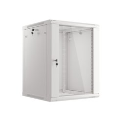 RACK CABINET 19" WALL-MOUNT 15U/600X600 (FLAT PACK) WITH GLASS DOOR GREY LANBERG V2
