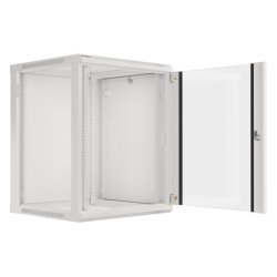 RACK CABINET 19" WALL-MOUNT 15U/600X600 (FLAT PACK) WITH GLASS DOOR GREY LANBERG V2