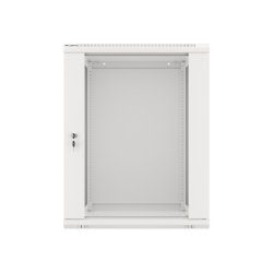RACK CABINET 19" WALL-MOUNT 15U/600X600 (FLAT PACK) WITH GLASS DOOR GREY LANBERG V2