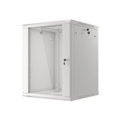 RACK CABINET 19" WALL-MOUNT 15U/600X600 (FLAT PACK) WITH GLASS DOOR GREY LANBERG V2