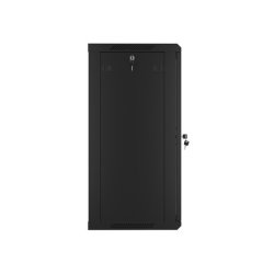 RACK CABINET 19" WALL-MOUNT 18U/600X450 (FLAT PACK) WITH GLASS DOOR BLACK LANBERG V2