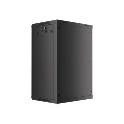 RACK CABINET 19" WALL-MOUNT 18U/600X450 (FLAT PACK) WITH GLASS DOOR BLACK LANBERG V2
