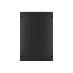 RACK CABINET 19" WALL-MOUNT 18U/600X450 (FLAT PACK) WITH GLASS DOOR BLACK LANBERG V2