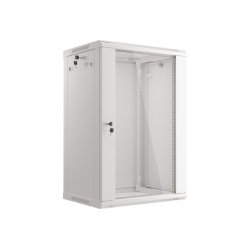 RACK CABINET 19" WALL-MOUNT 18U/600X450 (FLAT PACK) WITH GLASS DOOR GREY LANBERG V2