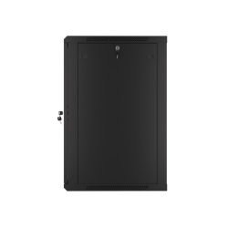 RACK CABINET 19" WALL-MOUNT 18U/600X600 (FLAT PACK) WITH GLASS DOOR BLACK LANBERG V2