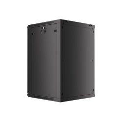 RACK CABINET 19" WALL-MOUNT 18U/600X600 (FLAT PACK) WITH GLASS DOOR BLACK LANBERG V2