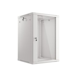 RACK CABINET 19" WALL-MOUNT 18U/600X600 (FLAT PACK) WITH GLASS DOOR GREY LANBERG V2