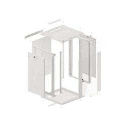 RACK CABINET 19" WALL-MOUNT 18U/600X600 (FLAT PACK) WITH GLASS DOOR GREY LANBERG V2