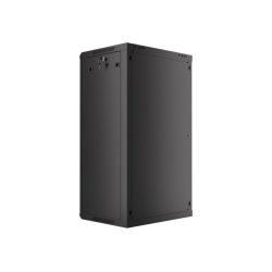 RACK CABINET 19" WALL-MOUNT 22U/600X450 (FLAT PACK) WITH GLASS DOOR BLACK LANBERG V2