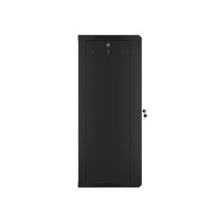 RACK CABINET 19" WALL-MOUNT 22U/600X450 (FLAT PACK) WITH GLASS DOOR BLACK LANBERG V2