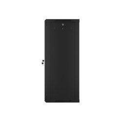 RACK CABINET 19" WALL-MOUNT 22U/600X450 (FLAT PACK) WITH GLASS DOOR BLACK LANBERG V2