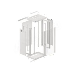 RACK CABINET 19" WALL-MOUNT 22U/600X450 (FLAT PACK) WITH GLASS DOOR GREY LANBERG V2