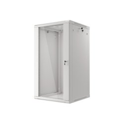 RACK CABINET 19" WALL-MOUNT 22U/600X600 (FLAT PACK) WITH GLASS DOOR GREY LANBERG V2