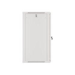 RACK CABINET 19" WALL-MOUNT 22U/600X600 (FLAT PACK) WITH GLASS DOOR GREY LANBERG V2