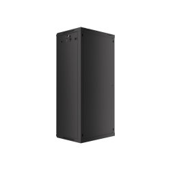RACK CABINET 19" WALL-MOUNT 27U/600X450 (FLAT PACK) WITH GLASS DOOR BLACK LANBERG V2