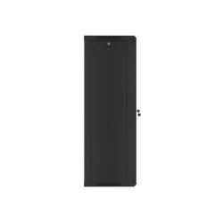 RACK CABINET 19" WALL-MOUNT 27U/600X450 (FLAT PACK) WITH GLASS DOOR BLACK LANBERG V2
