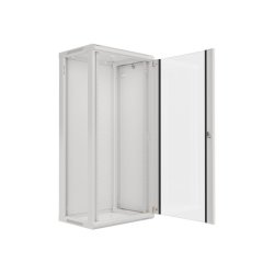 RACK CABINET 19" WALL-MOUNT 27U/600X450 (FLAT PACK) WITH GLASS DOOR GREY LANBERG V2