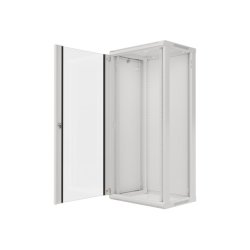RACK CABINET 19" WALL-MOUNT 27U/600X450 (FLAT PACK) WITH GLASS DOOR GREY LANBERG V2