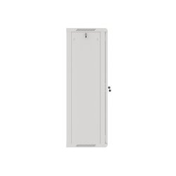 RACK CABINET 19" WALL-MOUNT 27U/600X450 (FLAT PACK) WITH GLASS DOOR GREY LANBERG V2