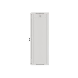 RACK CABINET 19" WALL-MOUNT 27U/600X450 (FLAT PACK) WITH GLASS DOOR GREY LANBERG V2