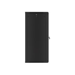 RACK CABINET 19" WALL-MOUNT 27U/600X600 (FLAT PACK) WITH GLASS DOOR BLACK LANBERG V2