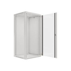 RACK CABINET 19" WALL-MOUNT 27U/600X600 (FLAT PACK) WITH GLASS DOOR GREY LANBERG V2