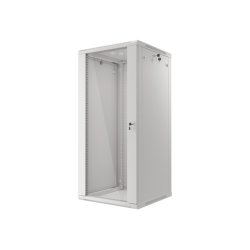 RACK CABINET 19" WALL-MOUNT 27U/600X600 (FLAT PACK) WITH GLASS DOOR GREY LANBERG V2