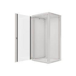 RACK CABINET 19" WALL-MOUNT 27U/600X600 (FLAT PACK) WITH GLASS DOOR GREY LANBERG V2