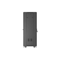 RACK CABINET 19" FREE-STANDING 32U/600X600 (FLAT PACK) WITH GLASS DOOR BLACK LANBERG