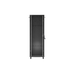 RACK CABINET 19" FREE-STANDING 37U/600X600 (FLAT PACK) WITH GLASS DOOR BLACK LANBERG