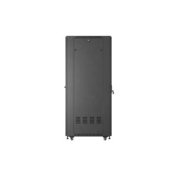 RACK CABINET 19" FREE-STANDING 37U/600X800 (FLAT PACK) WITH GLASS DOOR BLACK LANBERG