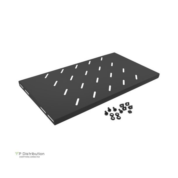 19" FIXED SHELF 1U/486X270MM MAX LOAD CAPACITY UP TO 120KG BLACK LANBERG