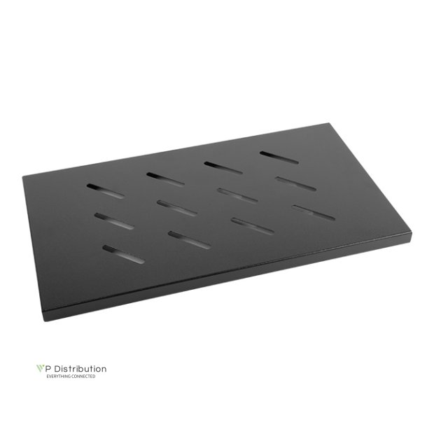 19" FIXED SHELF 1U/465X315MM MAX LOAD CAPACITY UP TO 120KG BLACK LANBERG