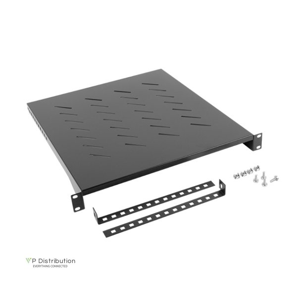 19" FIXED SHELF 1U/483X500MM MAX LOAD CAPACITY UP TO 25KG BLACK LANBERG