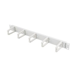 19" CABLE MANAGEMENT PANEL WITH 5 PLASTIC HOLDERS 1U TYPE B GREY LANBERG