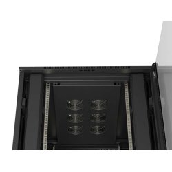 RACK CABINET 19" FREE-STANDING 42U/800X1000 (FLAT PACK) WITH GLASS DOOR BLACK LANBERG