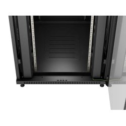 RACK CABINET 19" FREE-STANDING 47U/800X1000 (FLAT PACK) WITH GLASS DOOR BLACK LANBERG