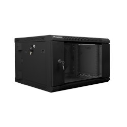 RACK CABINET 19" DOUBLE-SECTION WALL-MOUNT 6U/600X600 (FLAT PACK) BLACK LANBERG