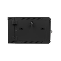 RACK CABINET 19" DOUBLE-SECTION WALL-MOUNT 6U/600X600 (FLAT PACK) BLACK LANBERG